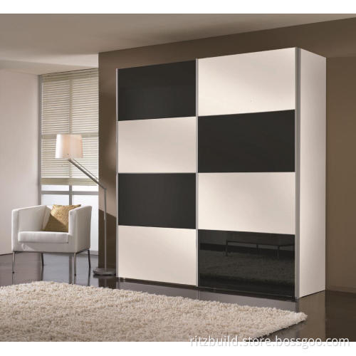 Bedroom Furniture Acrylic High Gloss Melamine Wardrobe Closet